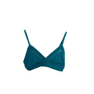 Victoria's Secret Bralette Womens Medium Teal Incredible Lace Triangle Plunge